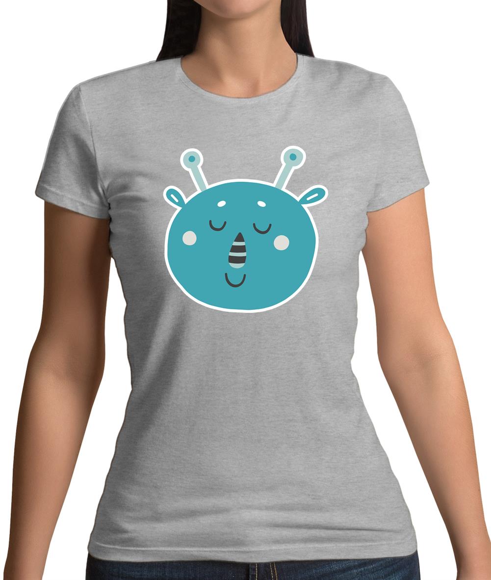 Smiley Face Martian Womens T-Shirt Smiley Face Martian Womens T-Shirt