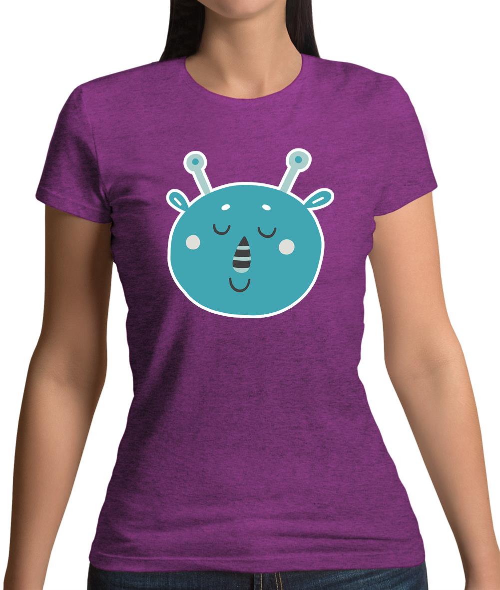 Smiley Face Martian Womens T-Shirt Smiley Face Martian Womens T-Shirt