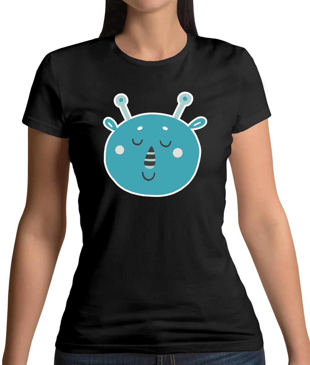 Smiley Face Martian Womens T-Shirt Smiley Face Martian Womens T-Shirt