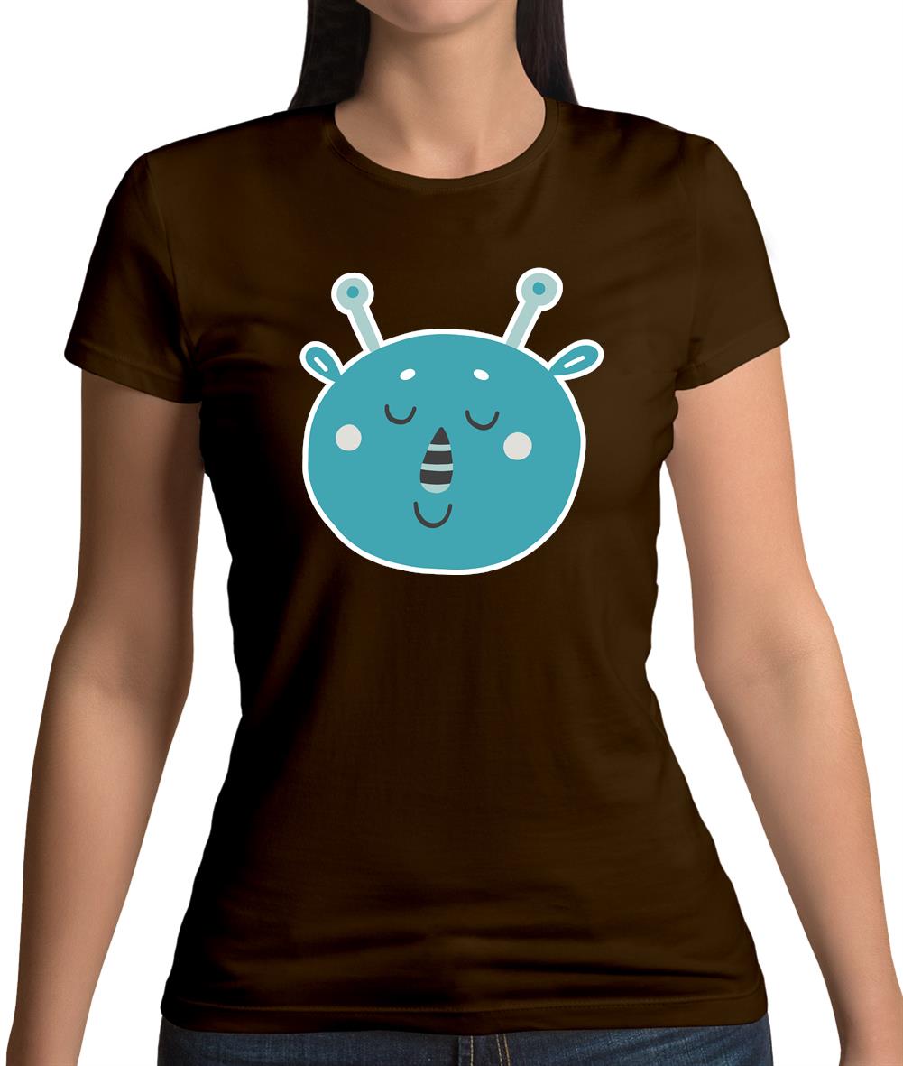 Smiley Face Martian Womens T-Shirt Smiley Face Martian Womens T-Shirt