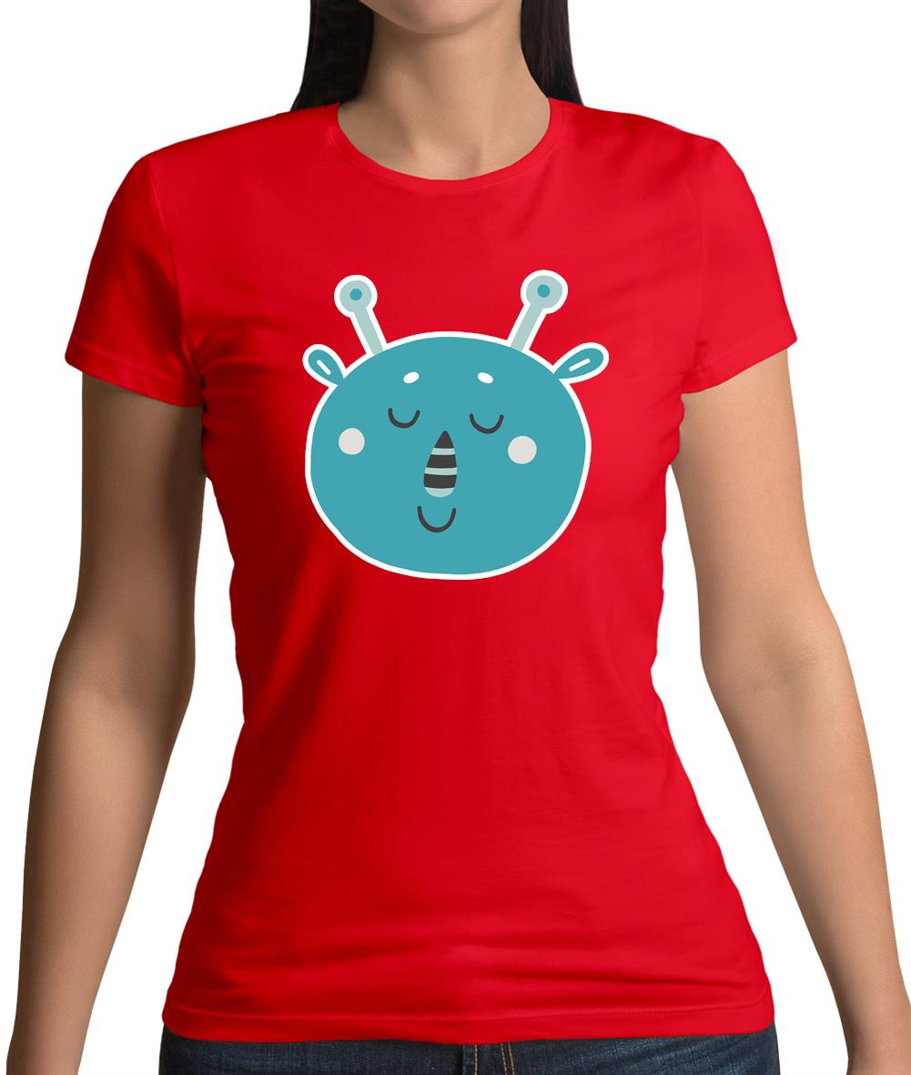Smiley Face Martian Womens T-Shirt Smiley Face Martian Womens T-Shirt