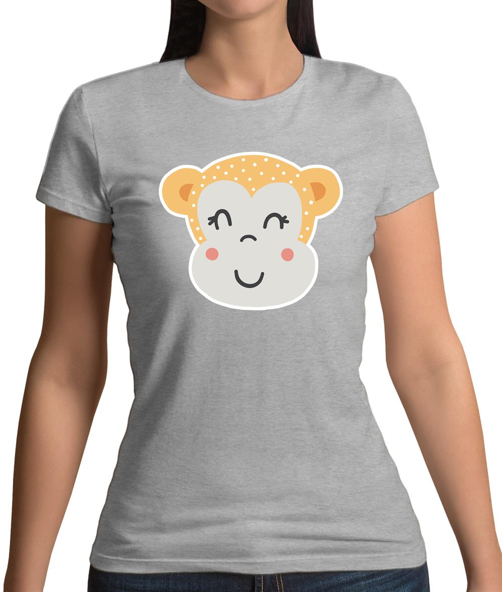 Smiley Face Monkey Womens T-Shirt Smiley Face Monkey Womens T-Shirt
