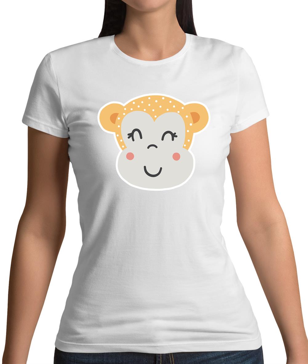 Smiley Face Monkey Womens T-Shirt Smiley Face Monkey Womens T-Shirt