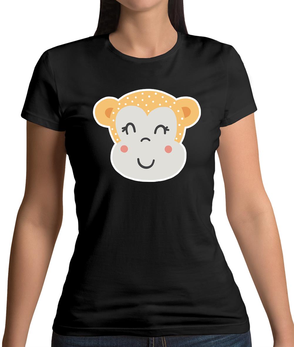 Smiley Face Monkey Womens T-Shirt Smiley Face Monkey Womens T-Shirt