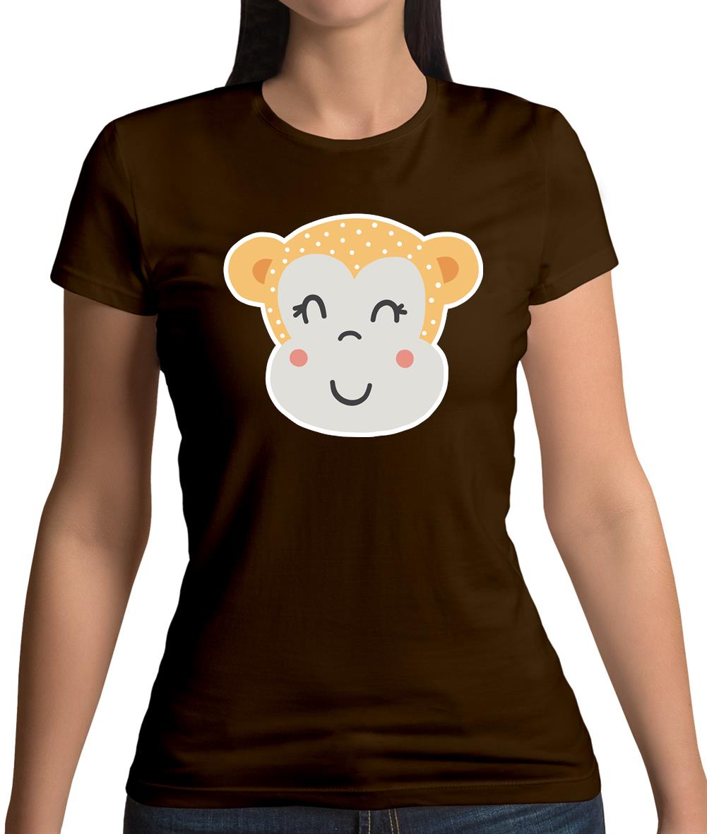 Smiley Face Monkey Womens T-Shirt Smiley Face Monkey Womens T-Shirt