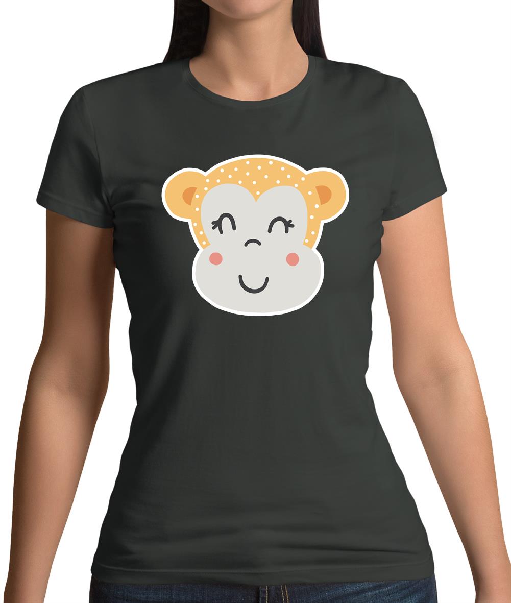 Smiley Face Monkey Womens T-Shirt Smiley Face Monkey Womens T-Shirt