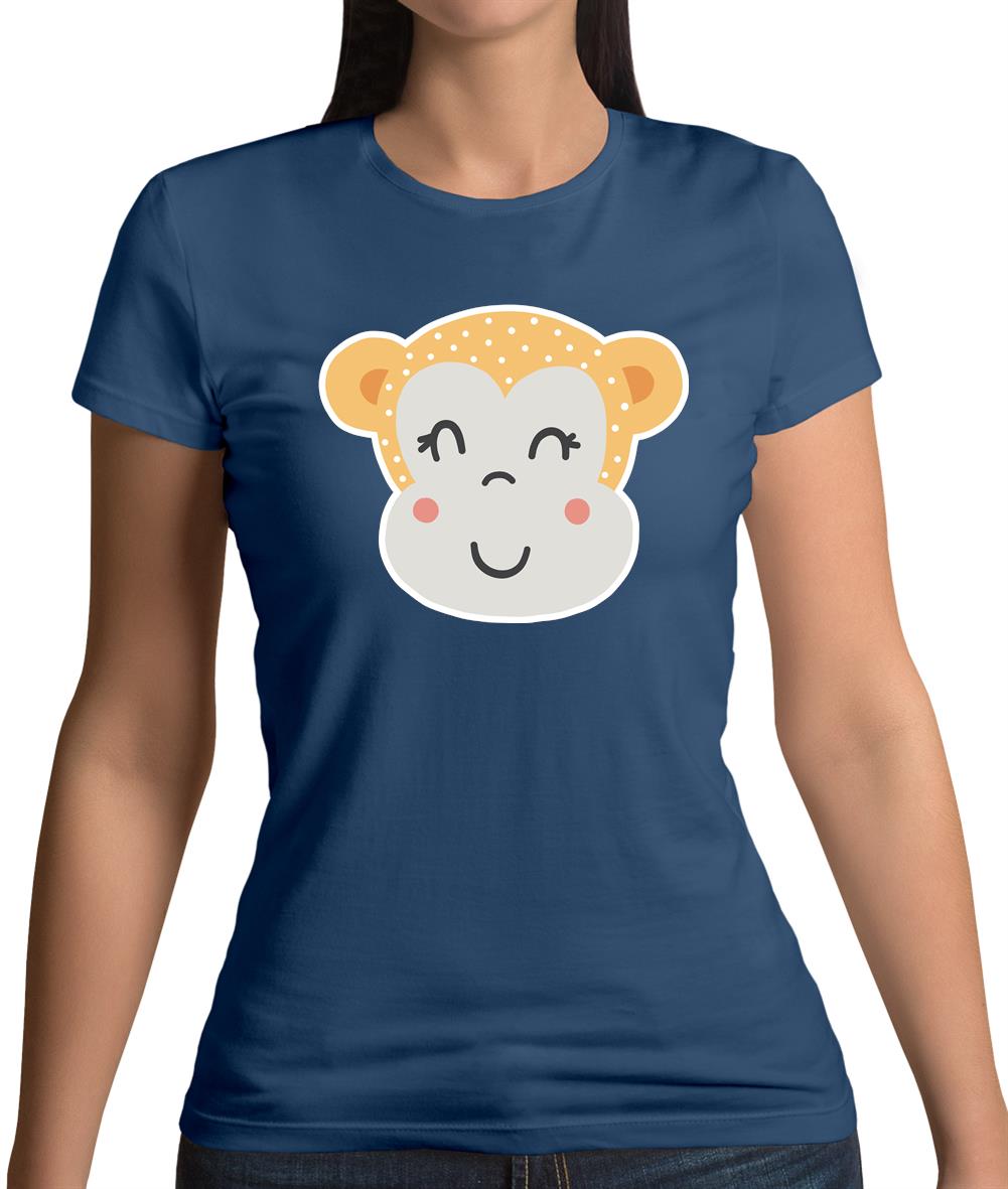 Smiley Face Monkey Womens T-Shirt Smiley Face Monkey Womens T-Shirt