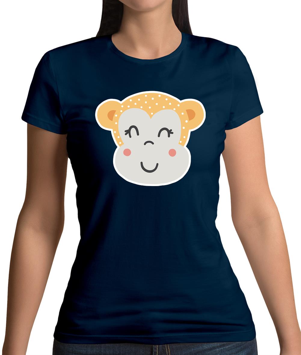 Smiley Face Monkey Womens T-Shirt Smiley Face Monkey Womens T-Shirt