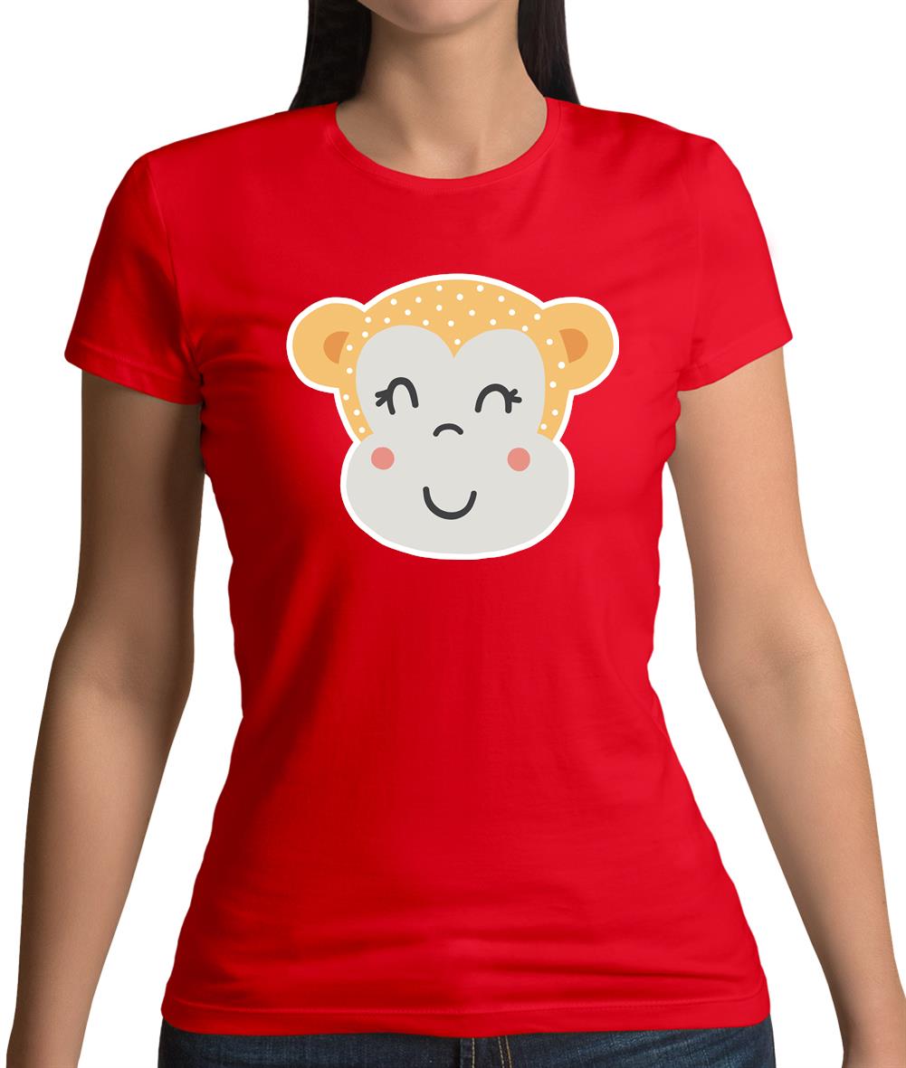 Smiley Face Monkey Womens T-Shirt Smiley Face Monkey Womens T-Shirt