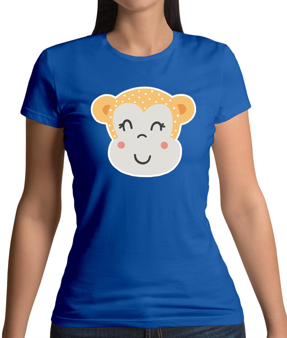 Smiley Face Monkey Womens T-Shirt Smiley Face Monkey Womens T-Shirt