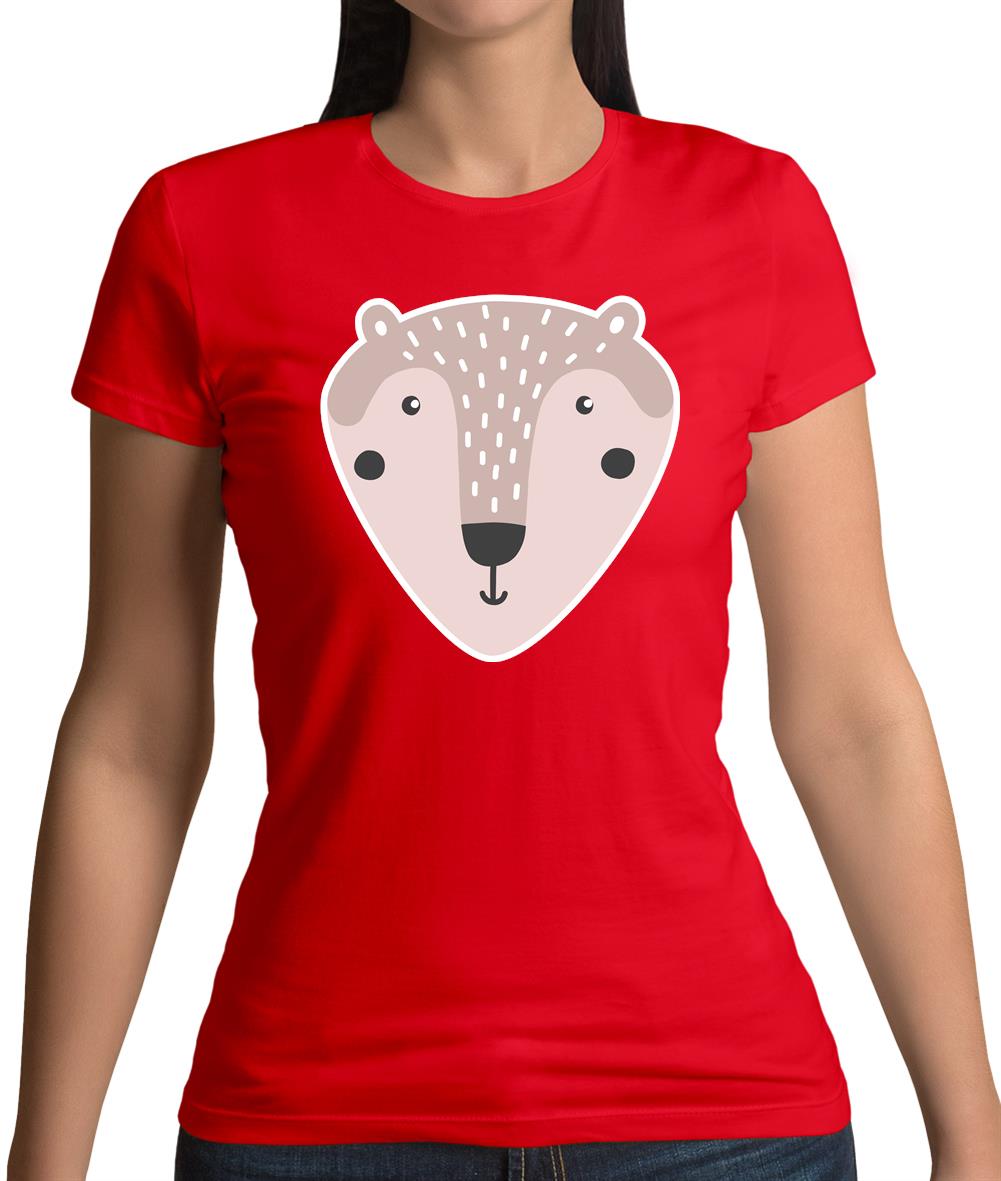 Smiley Face Mr Bear Womens T-Shirt Smiley Face Mr Bear Womens T-Shirt