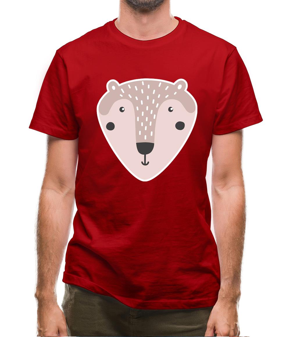 Smiley Face Mr Bear Mens T-Shirt