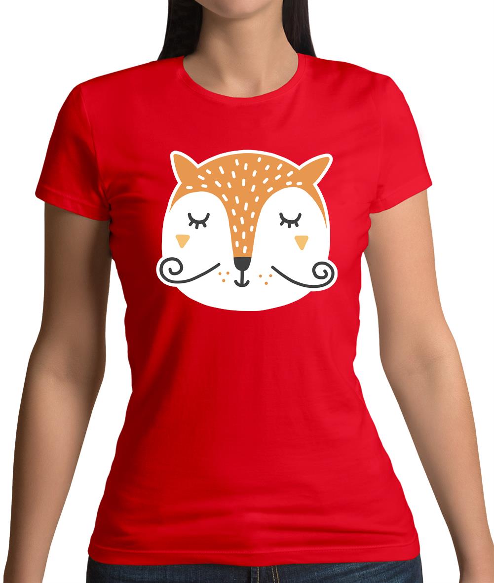 Smiley Face Mr Fox Womens T-Shirt Smiley Face Mr Fox Womens T-Shirt
