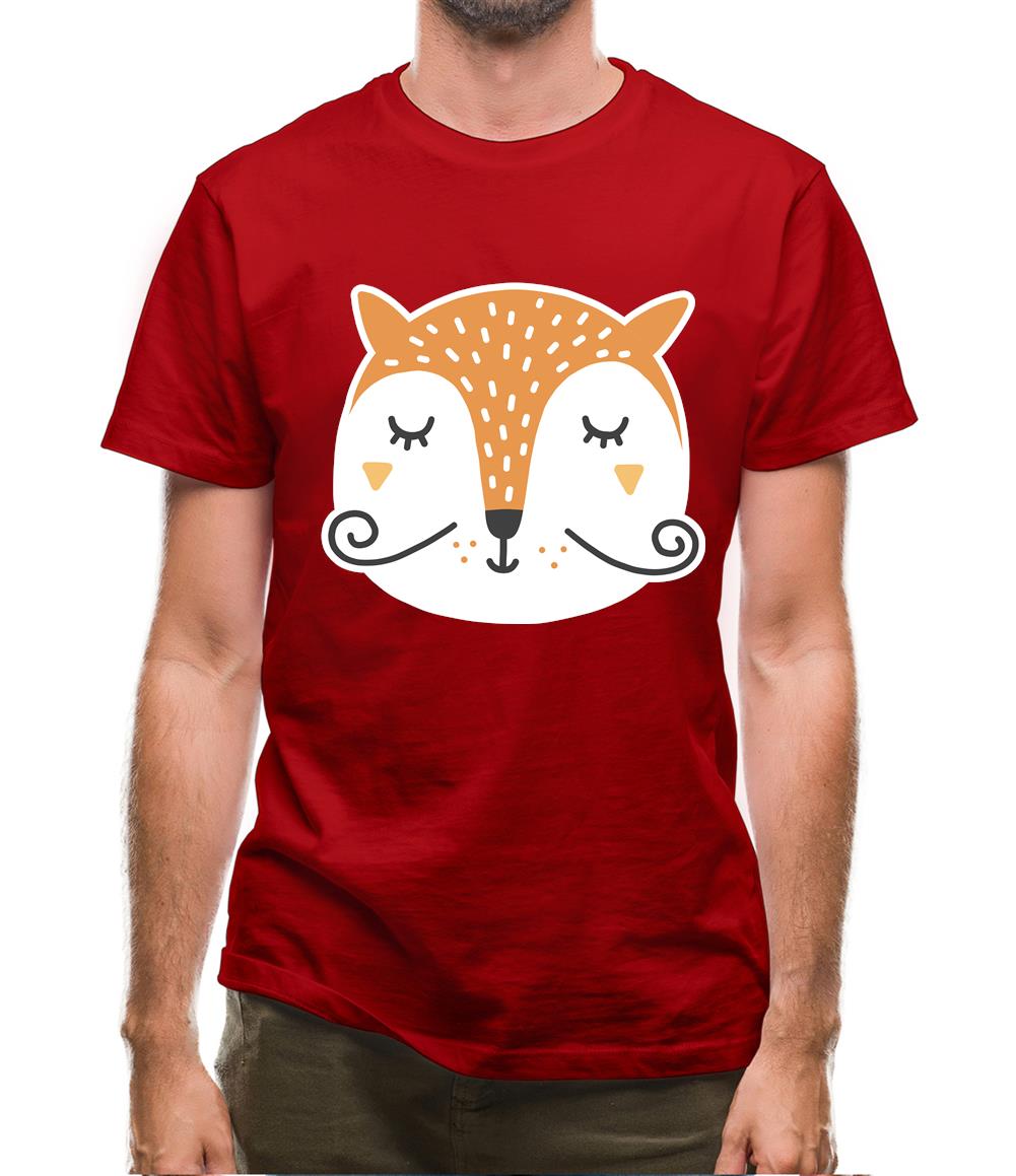 Smiley Face Mr Fox Mens T-Shirt