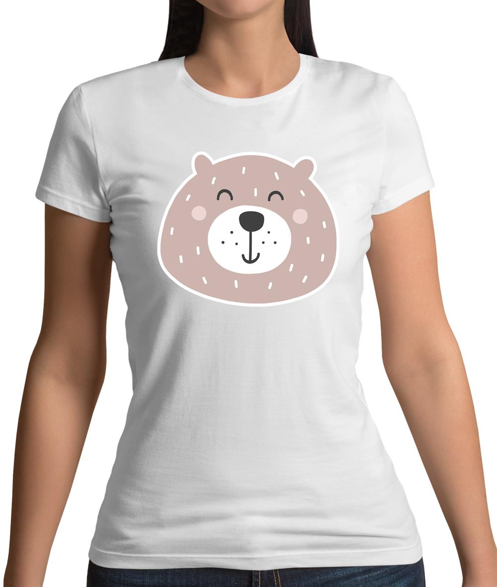 Smiley Face Bear Womens T-Shirt Smiley Face Bear Womens T-Shirt