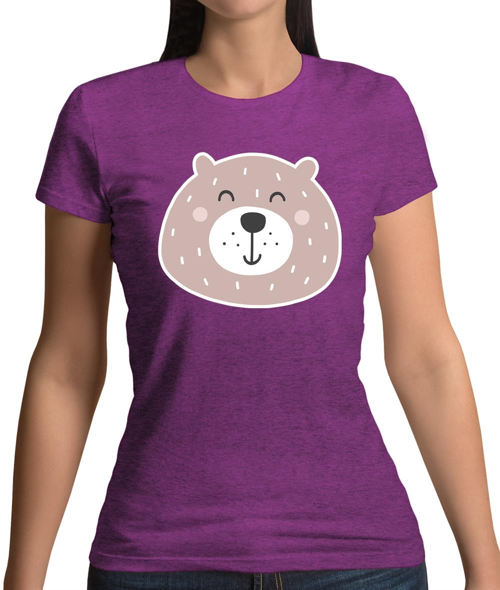 Smiley Face Bear Womens T-Shirt Smiley Face Bear Womens T-Shirt