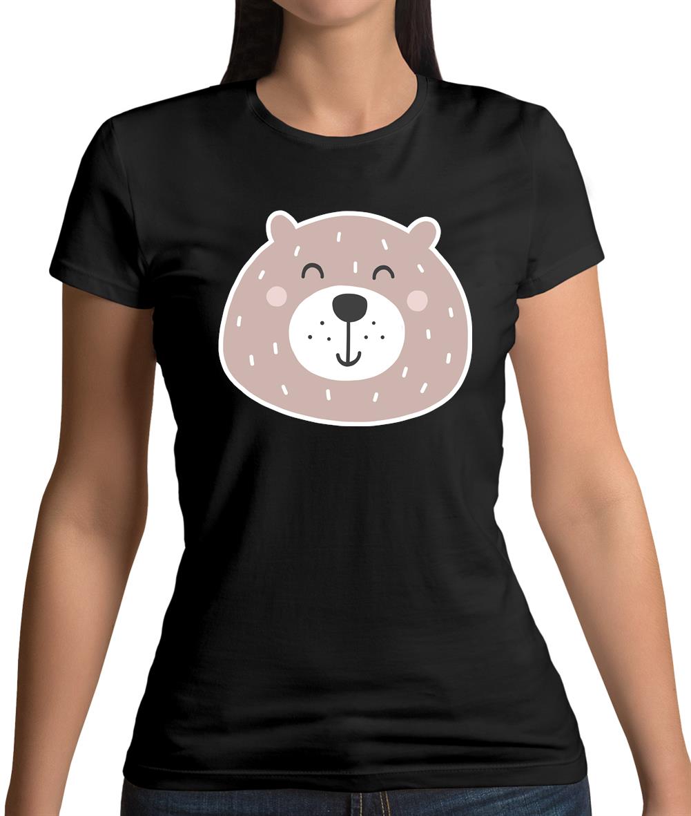 Smiley Face Bear Womens T-Shirt Smiley Face Bear Womens T-Shirt