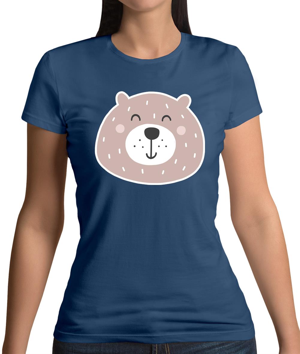 Smiley Face Bear Womens T-Shirt Smiley Face Bear Womens T-Shirt