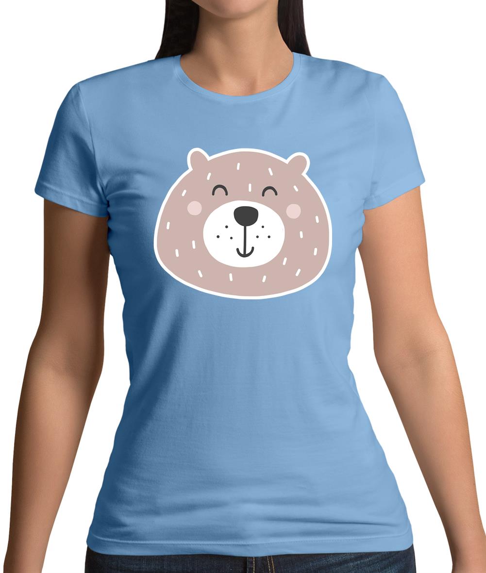 Smiley Face Bear Womens T-Shirt Smiley Face Bear Womens T-Shirt