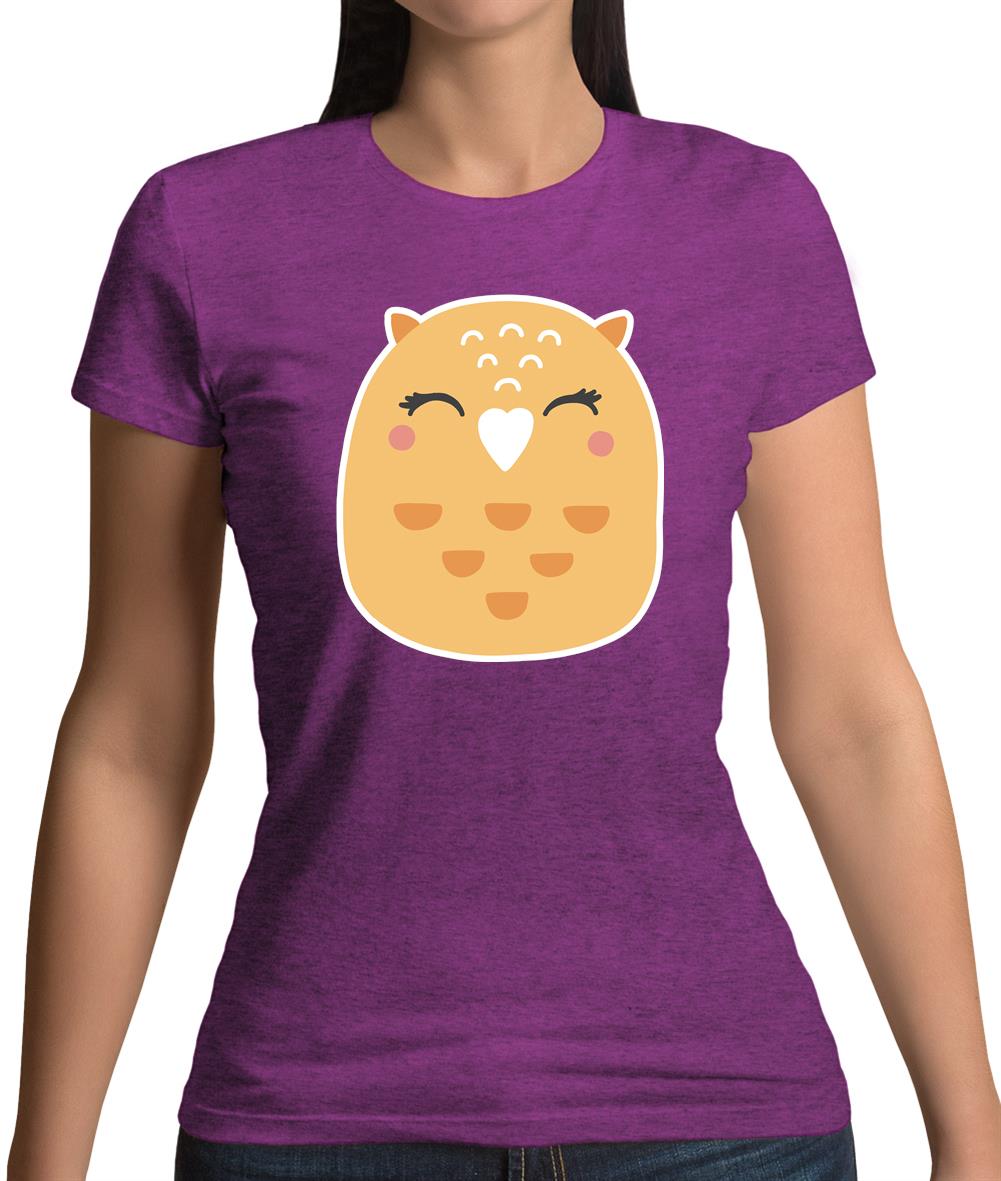 Smiley Face Mrs Owl Womens T-Shirt Smiley Face Mrs Owl Womens T-Shirt