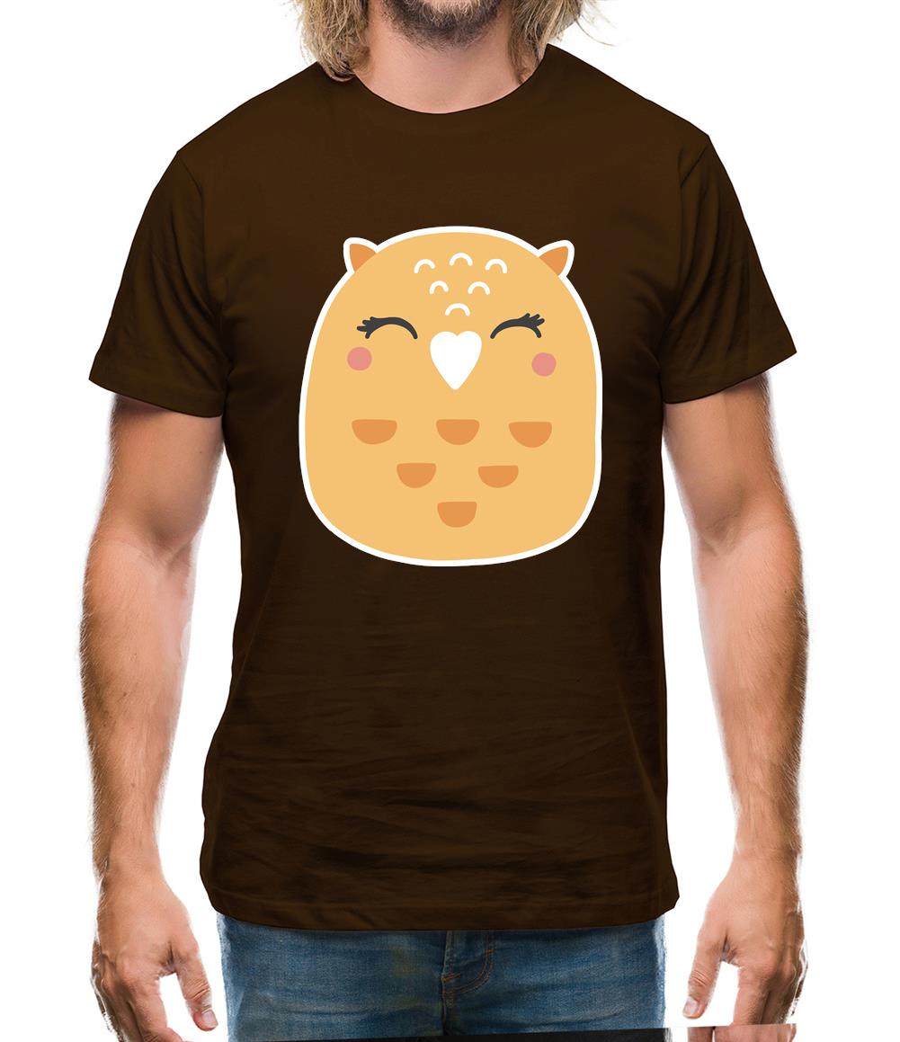Smiley Face Mrs Owl Mens T-Shirt Smiley Face Mrs Owl Mens T-Shirt