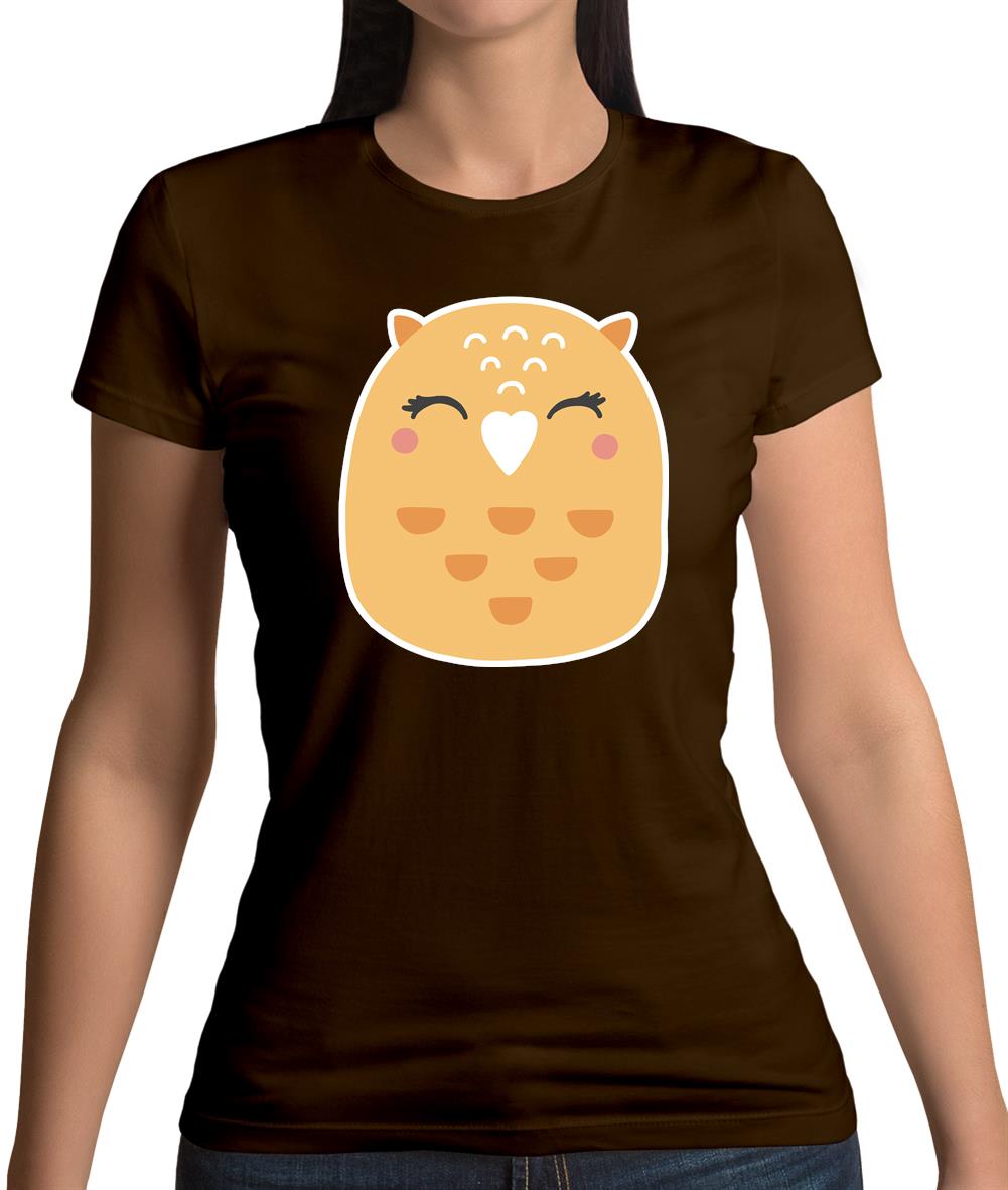 Smiley Face Mrs Owl Womens T-Shirt Smiley Face Mrs Owl Womens T-Shirt