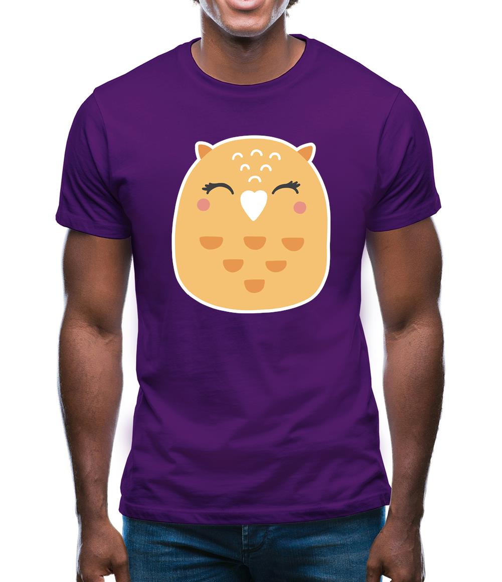 Smiley Face Mrs Owl Mens T-Shirt Smiley Face Mrs Owl Mens T-Shirt