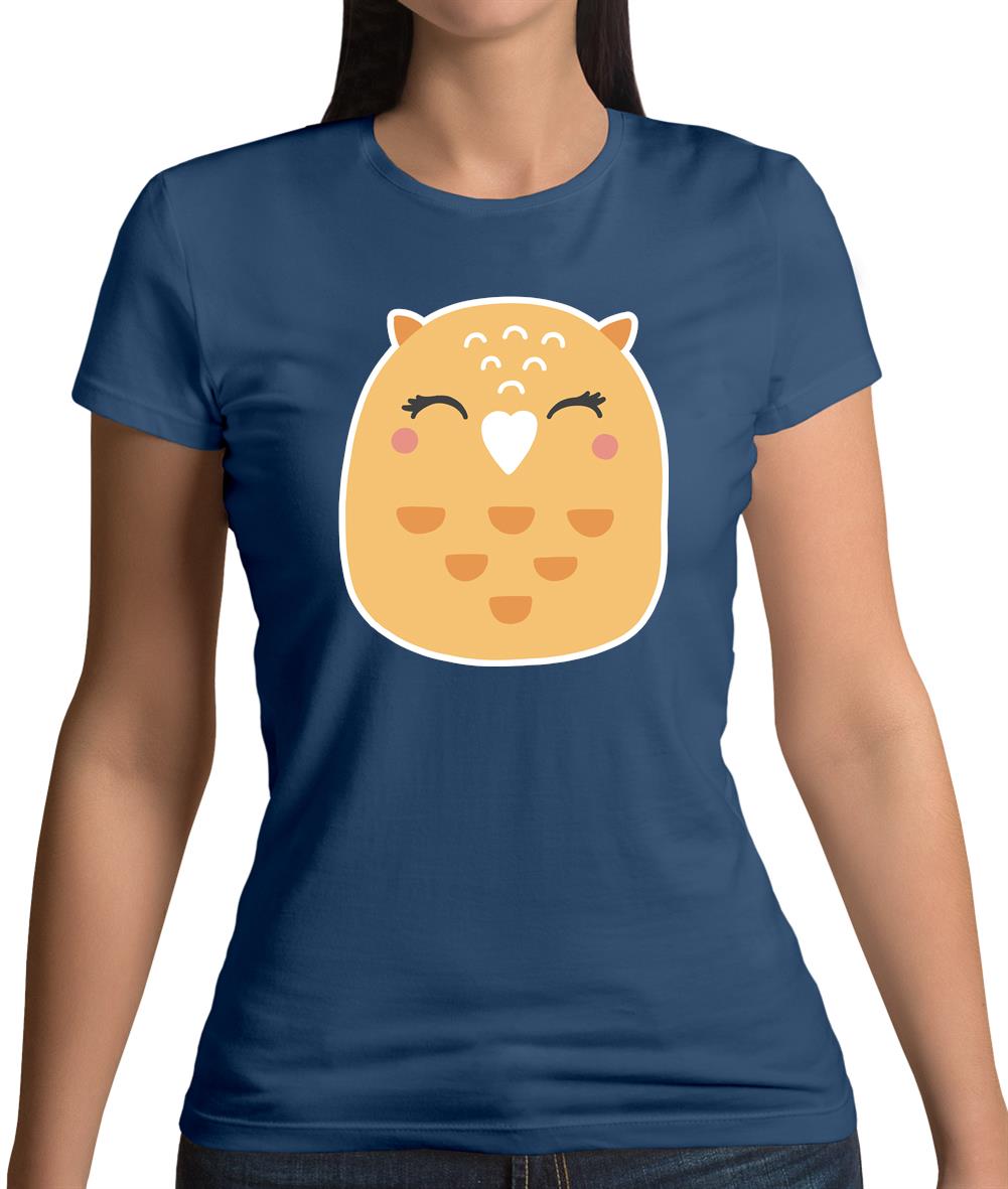 Smiley Face Mrs Owl Womens T-Shirt Smiley Face Mrs Owl Womens T-Shirt
