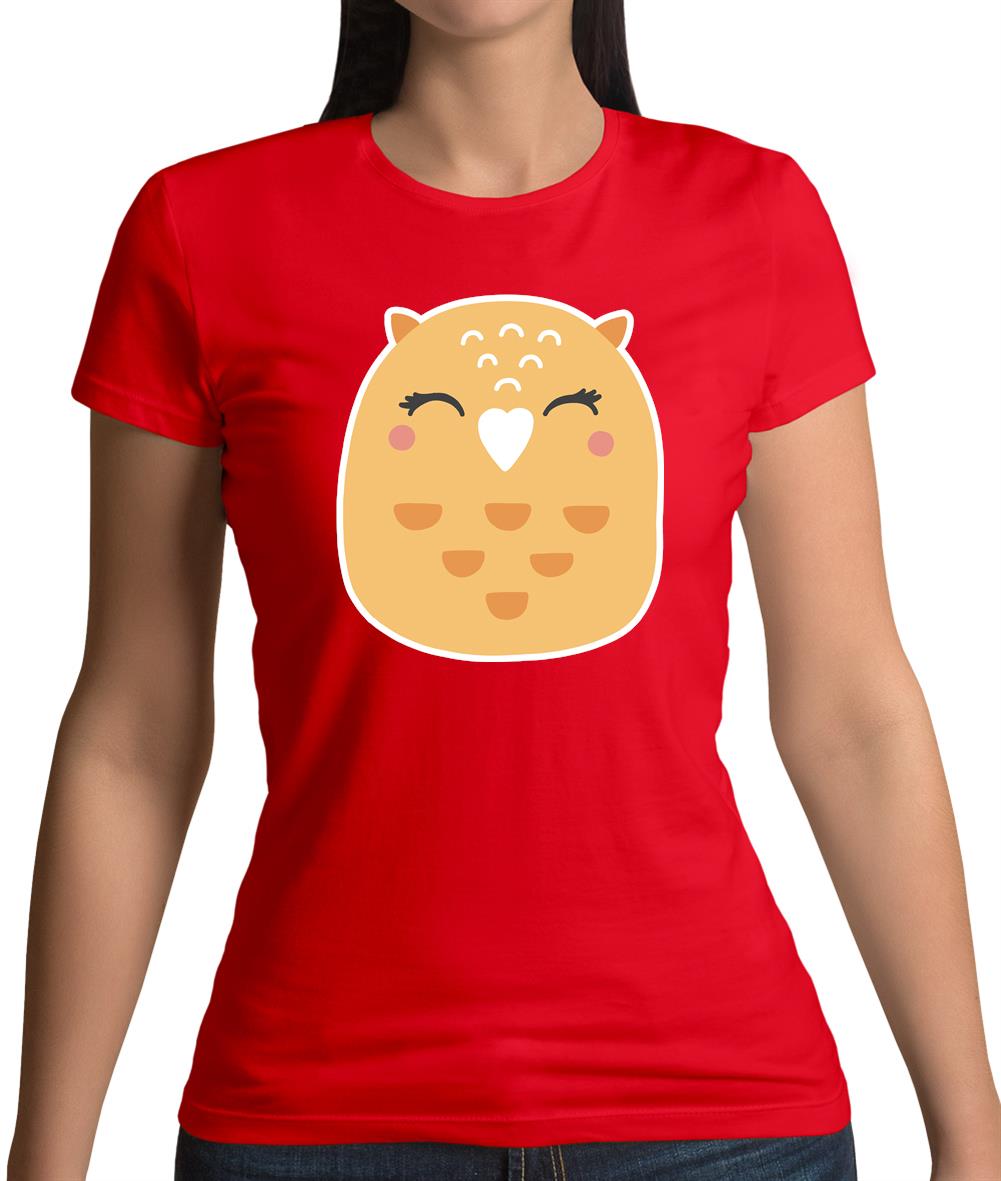 Smiley Face Mrs Owl Womens T-Shirt Smiley Face Mrs Owl Womens T-Shirt