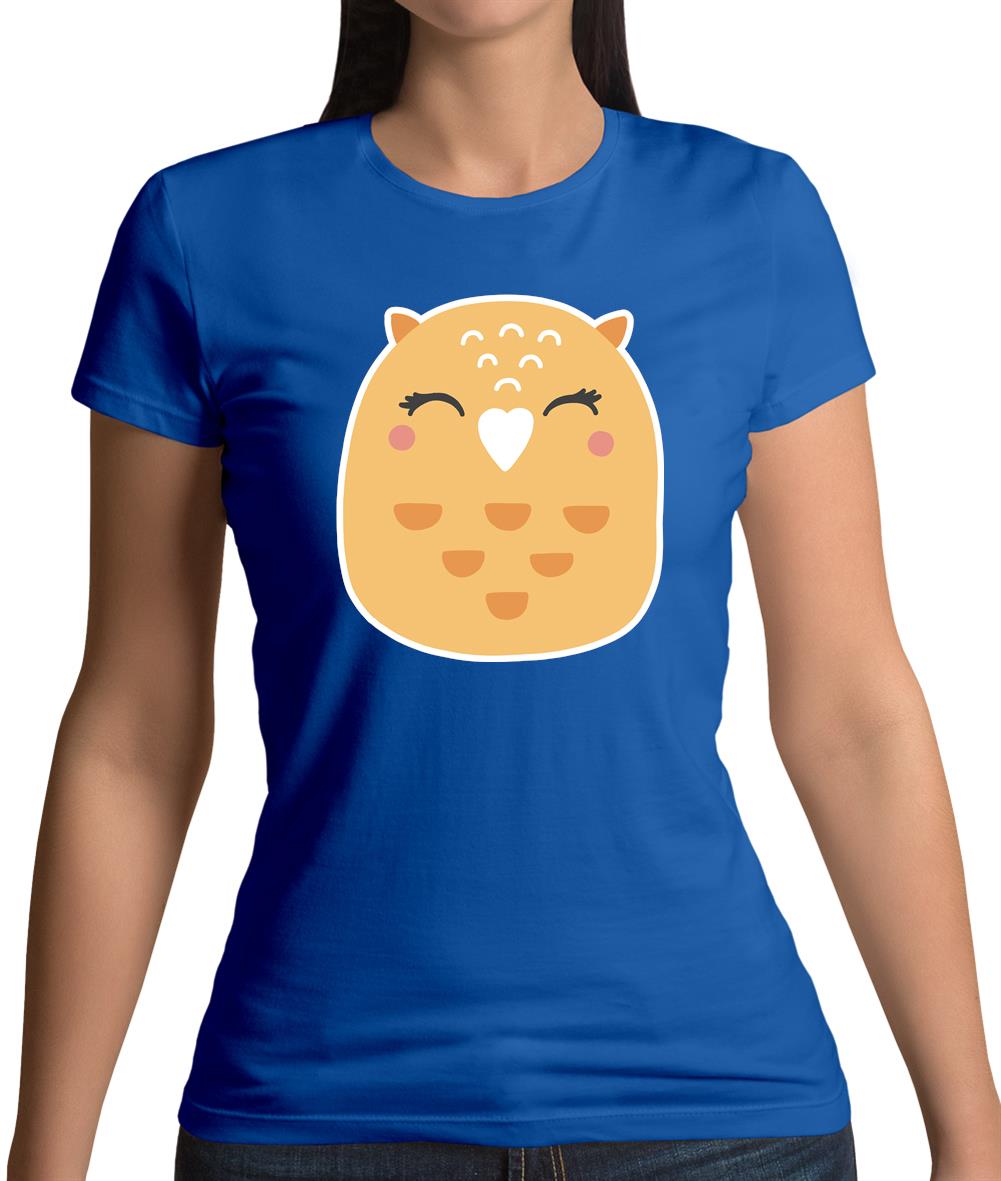Smiley Face Mrs Owl Womens T-Shirt Smiley Face Mrs Owl Womens T-Shirt