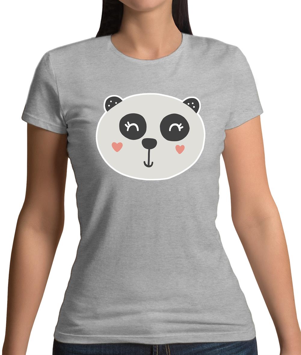Smiley Face Panda Womens T-Shirt Smiley Face Panda Womens T-Shirt