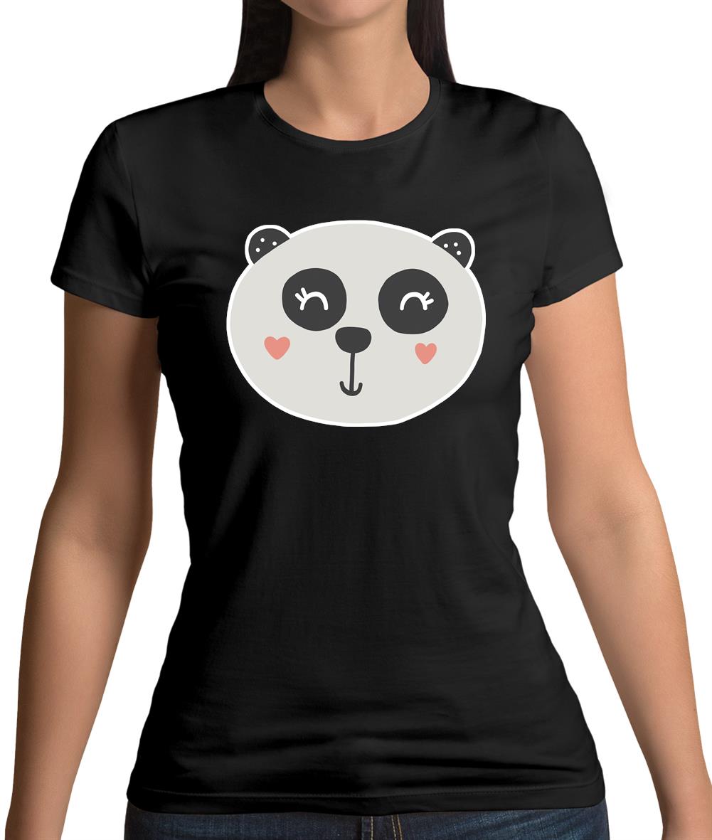 Smiley Face Panda Womens T-Shirt Smiley Face Panda Womens T-Shirt