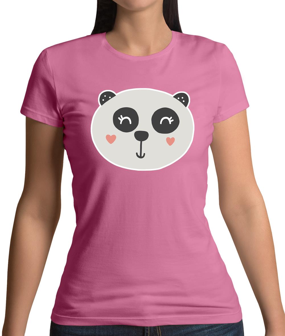 Smiley Face Panda Womens T-Shirt Smiley Face Panda Womens T-Shirt