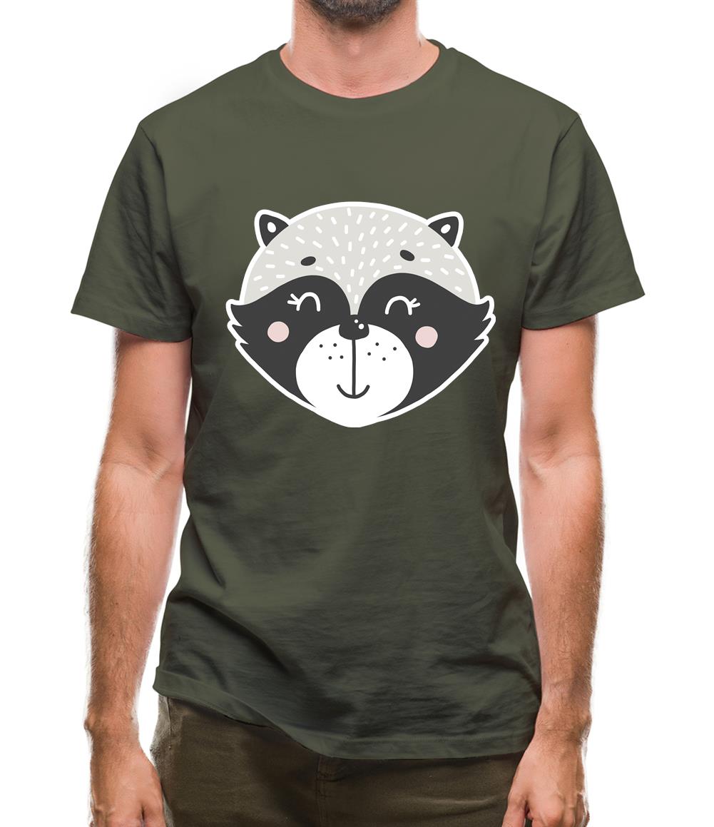 Smiley Face Racoon Mens T-Shirt Smiley Face Racoon Mens T-Shirt