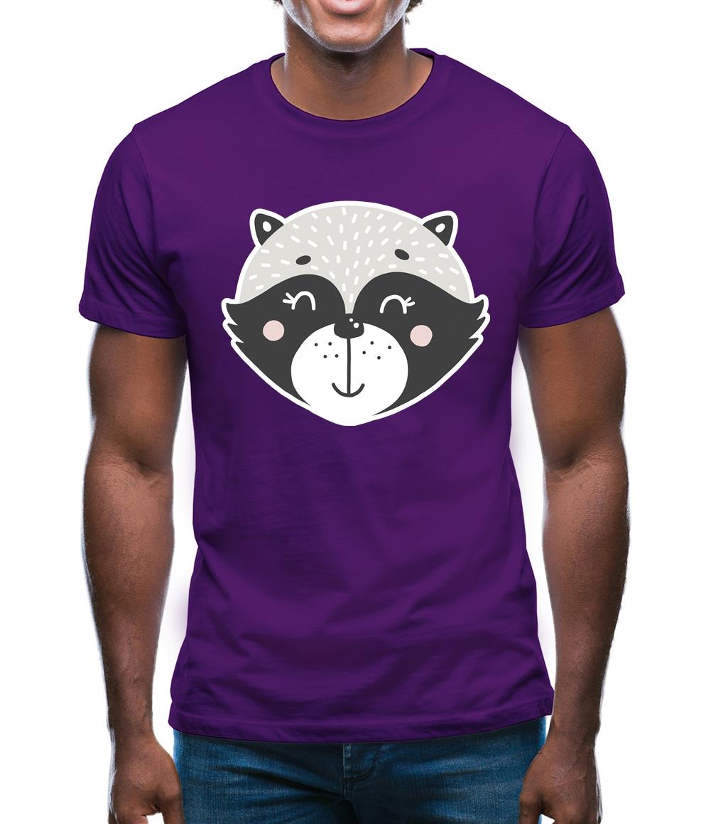 Smiley Face Racoon Mens T-Shirt Smiley Face Racoon Mens T-Shirt