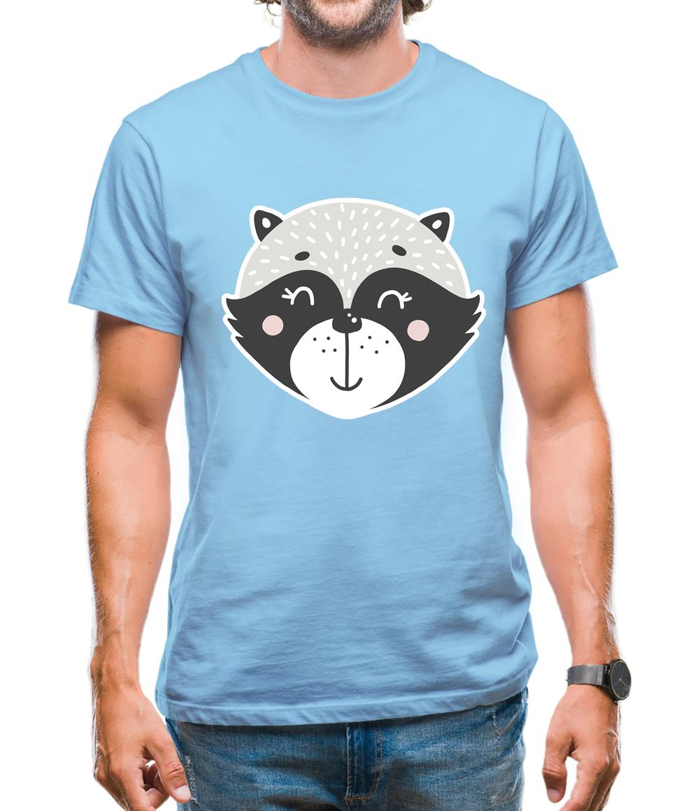 Smiley Face Racoon Mens T-Shirt Smiley Face Racoon Mens T-Shirt