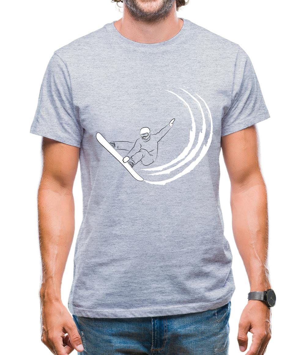 Snowboard Swoosh Mens T-Shirt Snowboard Swoosh Mens T-Shirt