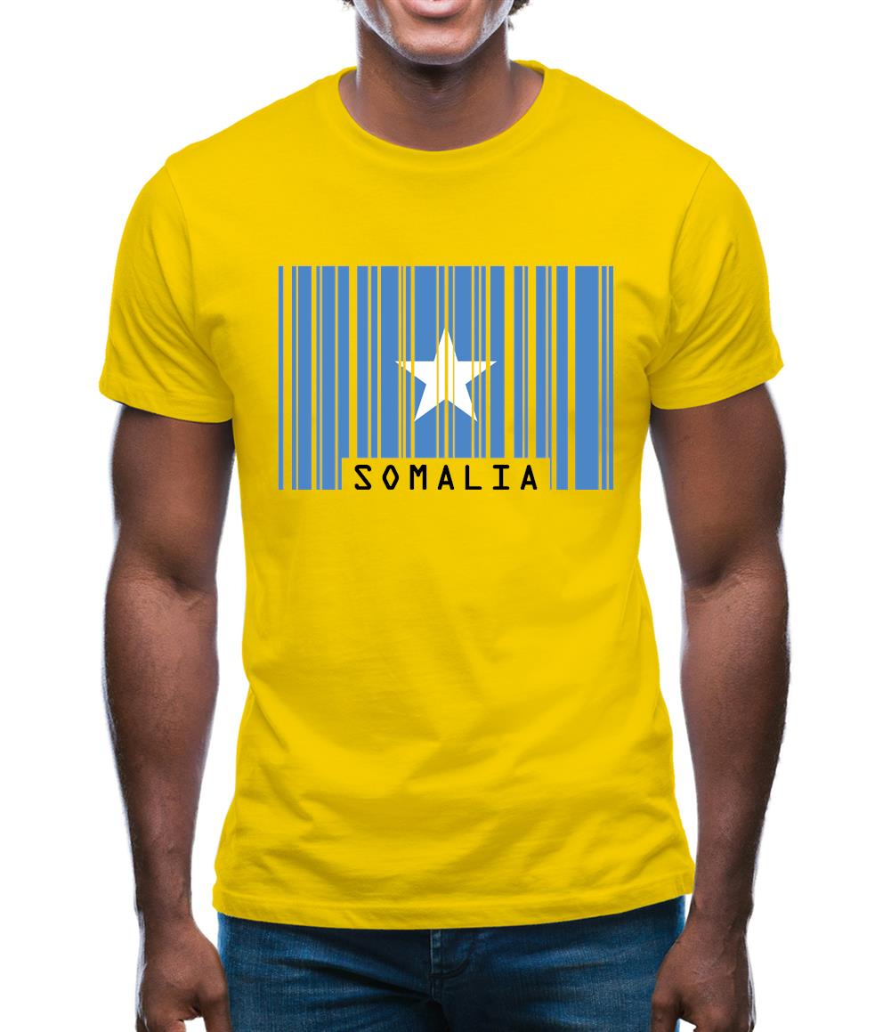 Somalia Barcode Style Flag Mens T-Shirt Somalia Barcode Style Flag Mens T-Shirt