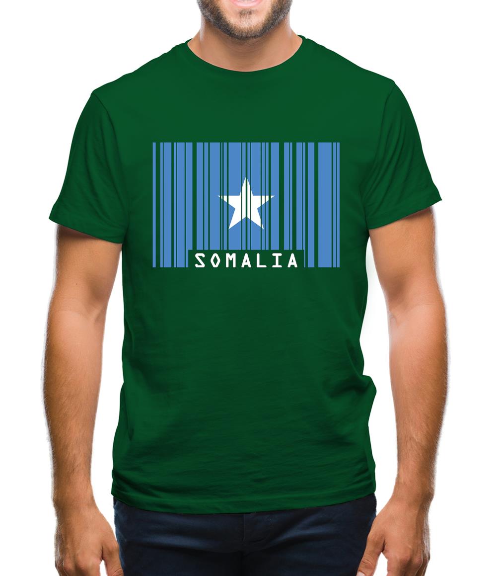 Somalia Barcode Style Flag Mens T-Shirt Somalia Barcode Style Flag Mens T-Shirt
