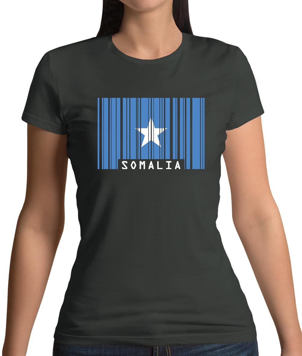 Somalia Barcode Style Flag Womens T-Shirt Somalia Barcode Style Flag Womens T-Shirt