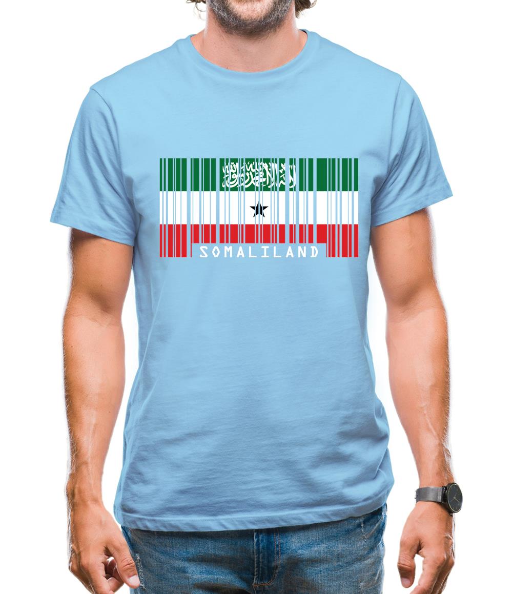Somaliland Barcode Style Flag Mens T-Shirt Somaliland Barcode Style Flag Mens T-Shirt