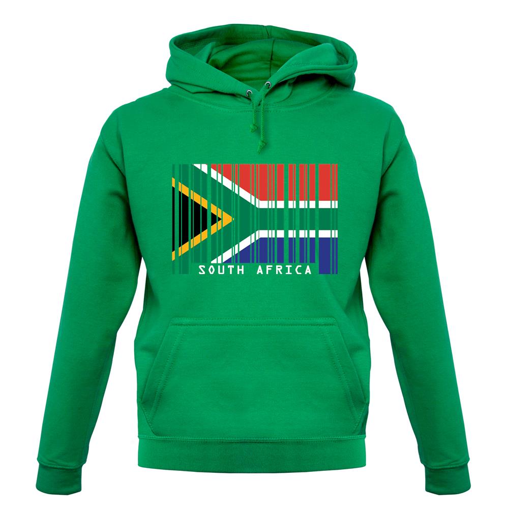 South Africa  Barcode Style Flag unisex hoodie South Africa  Barcode Style Flag unisex hoodie