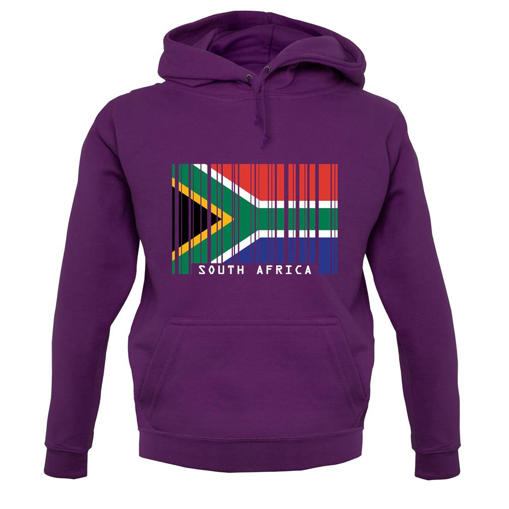 South Africa  Barcode Style Flag unisex hoodie South Africa  Barcode Style Flag unisex hoodie