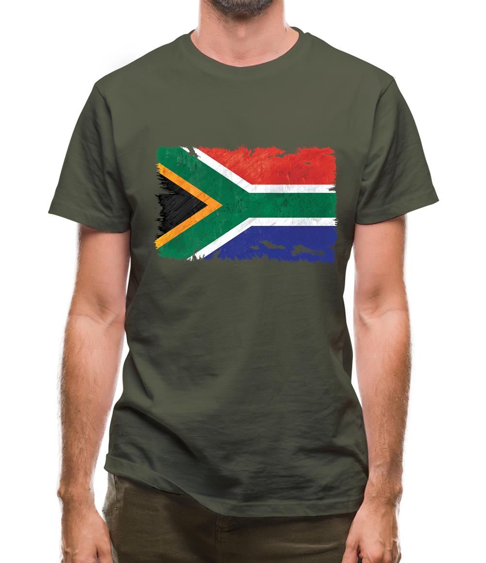 South Africa Grunge Style Flag Mens T-Shirt South Africa Grunge Style Flag Mens T-Shirt