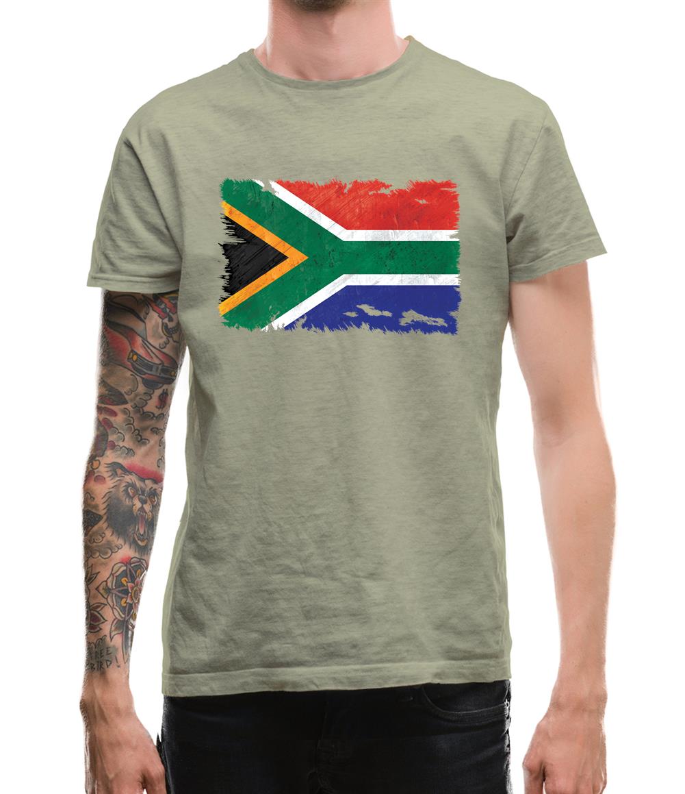 South Africa Grunge Style Flag Mens T-Shirt South Africa Grunge Style Flag Mens T-Shirt