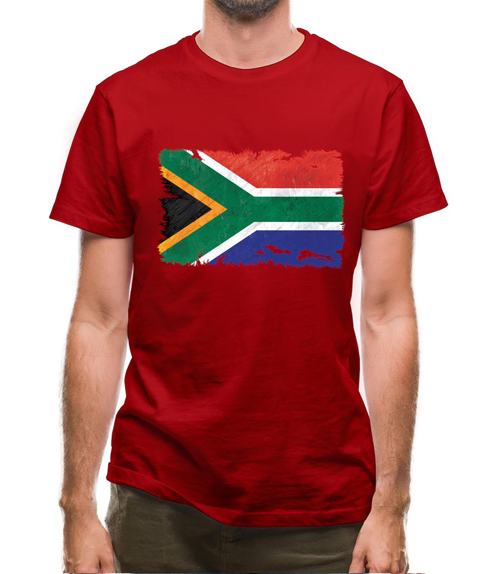 South Africa Grunge Style Flag Mens T-Shirt South Africa Grunge Style Flag Mens T-Shirt
