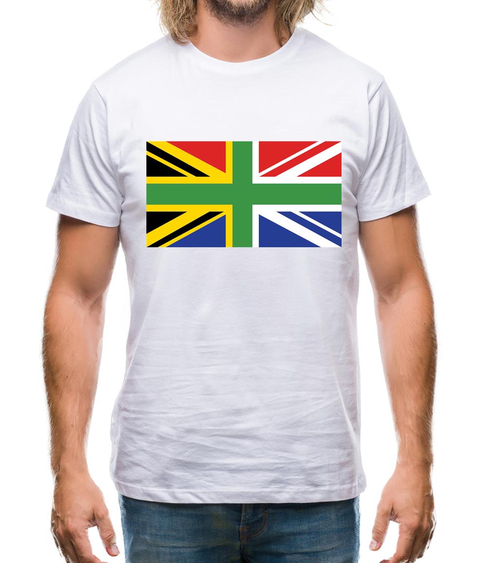 South African Union Jack Flag Mens T-Shirt South African Union Jack Flag Mens T-Shirt