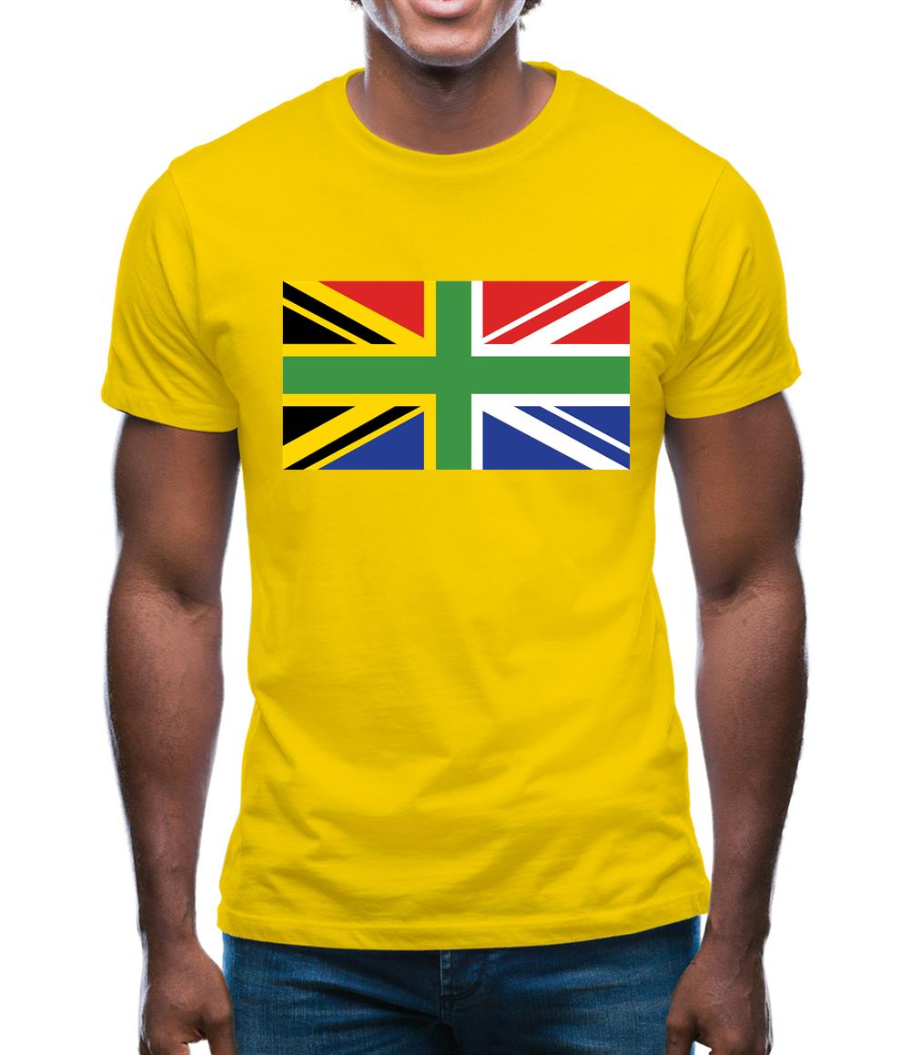 South African Union Jack Flag Mens T-Shirt South African Union Jack Flag Mens T-Shirt