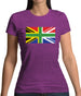 South African Union Jack Flag Womens T-Shirt South African Union Jack Flag Womens T-Shirt