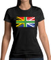 South African Union Jack Flag Womens T-Shirt South African Union Jack Flag Womens T-Shirt